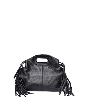 Черна чанта  с ресни снимка