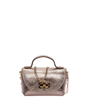 Бронзова чанта през рамо снимка