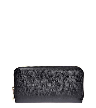 Дамски портфейл от естествена кожа в черен цвят  Biana снимка