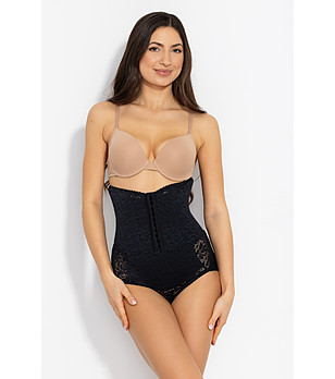 Черни стягащи бикини с корсет с висока талия SUPER TALIA снимка