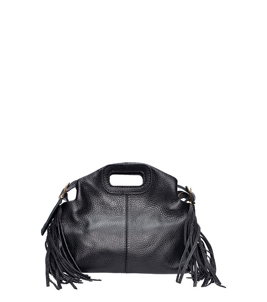 Черна чанта  с ресни снимка