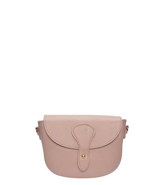 Бежова чанта през рамо снимка