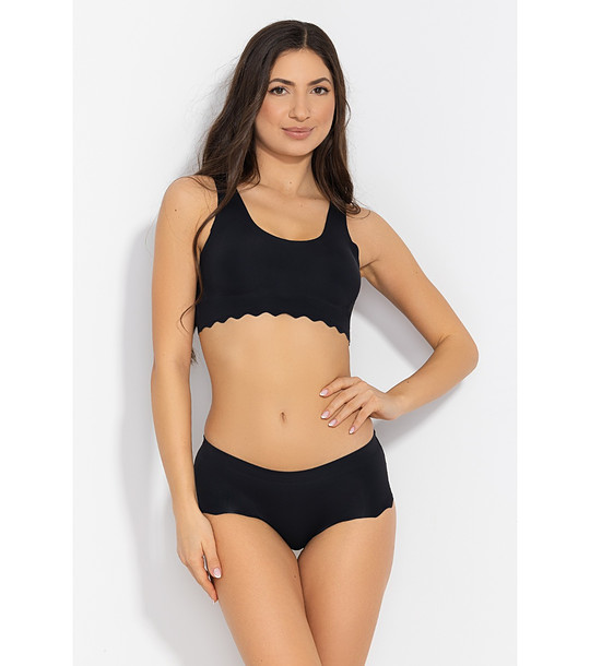 Черни бикини с вълнообразен кант FEEL GOOD MIDI снимка