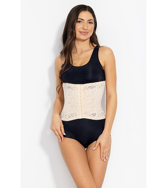 Бежов дантелен корсет TALIA оформящ талията снимка