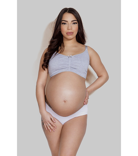 Сив памучен сутиен без банели EASY снимка