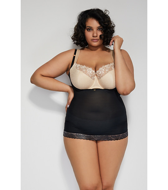 Черен оформящ корсаж GLAM с дантела снимка