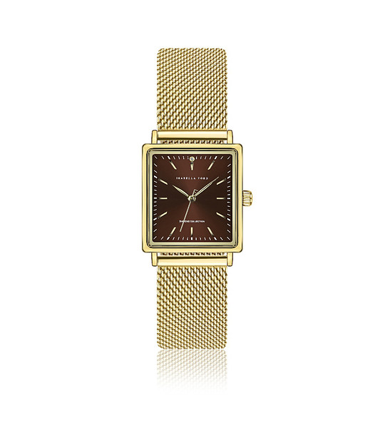 Златист часовник с метална верижка ISADORA GOLD MESH снимка