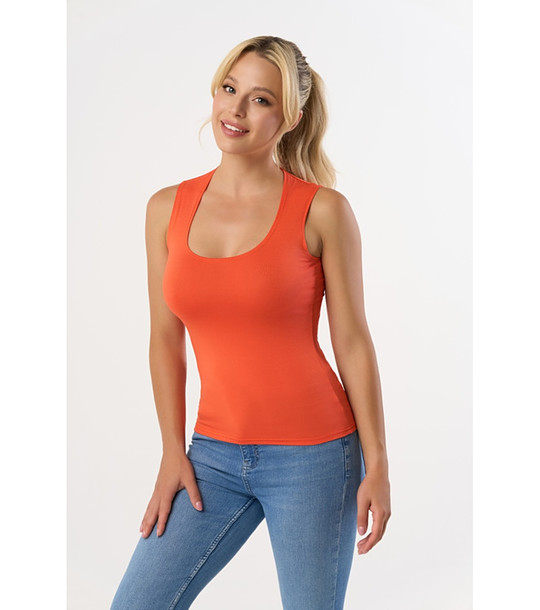 Оранжев дамски топ Iva снимка