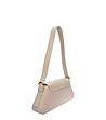 Бежова чанта за рамо с метална тока-2 снимка